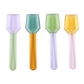 Set of 3 Pastel Glass Dessert Spoons