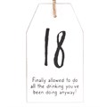 18 Milestone Birthday Hanging Sentiment Sign