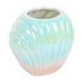 Iridescent Shell Flower Vase