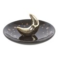 Gold Crescent Moon Incense Stick Holder