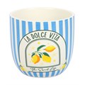 Blue Striped La Dolce Vita Plant Pot