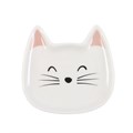 White Cat Face Trinket Dish