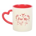 For My Best-Tea Mug with Heart Handle
