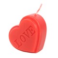 Red Love Heart Shaped Valentine's Day Candle