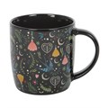 Black Midnight Bloom Print Mug