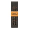 Set of 3 Black Midnight Print Taper Candles