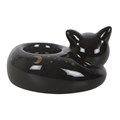 Black Cat Magick Curled Cat Tealight Holder