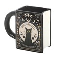 Black Cat Magick Book of Spells Book Shaped Mug