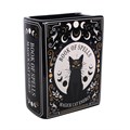 Black Cat Magick Book Shaped Flower Vase
