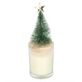 Holly Jolly Pine & Fir Glass Candle with Tree