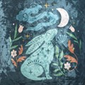 35cm Square Midnight Hare Cushion