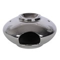 Oval Silver Metallic Wax Warmer