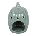 Tall Sage Green Lidded Pumpkin Oil Burner