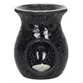 Large Black Crackle Oil Burner & Wax Warmer