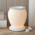 White Ceramic Buddha Electric Oil Burner