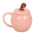 Pink Curly Pumpkin Lidded Mug