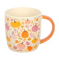 Pink and Orange Pumpkin Print Mug