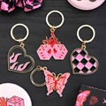 Flaming Butterfly Keyring