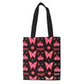 Flaming Butterfly Print Polycotton Tote Bag