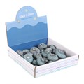 Set of 36 Resin Pebble Ornaments in Display