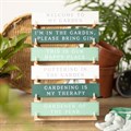 Set of 36 Gardening Block Signs on Display