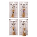 Set of 24 Lucky Broomstick Keyrings on Display