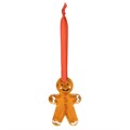 Set of 20 Glass Gingerbread Man Hanging Ornaments