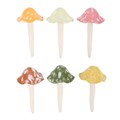 Set of 18 Mushroom Decorations in Display