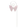 Set of 12 White Butterfly Suncatcher Stakes in Display