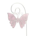 Set of 12 White Butterfly Suncatcher Stakes in Display