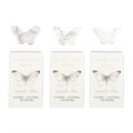Set of 12 Howlite Butterfly Keepsake Tokens in Display
