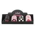 Set of 12 Rebel Romance Compact Mirrors in Display