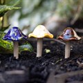 Set of 18 Mushroom Plant Decorations in Display