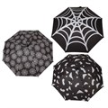 Set of 12 Bat and Spiderweb Umbrellas in Display