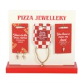 Set of 18 Pizza Jewellery Pieces on Display
