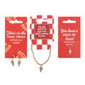 Set of 18 Pizza Jewellery Pieces on Display