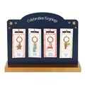 Set of 24 Celebration Keyrings on Display