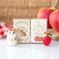 Set of 24 Glass Apples and Ceramic Mice in a Matchbox