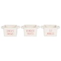 Set of 3 Ceramic Christmas Snack Bowls