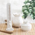 White Chakra and Yoga Pose Incense Stick Holder