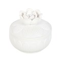 White Lotus Flower Trinket Box
