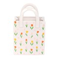 Tulip Print Ceramic Bag-Shaped Flower Vase