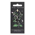 Deadly Nightshade Keyring with Black Obsidian