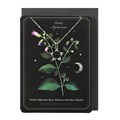 Deadly Nightshade Necklace with Black Obsidian on Greeting Card