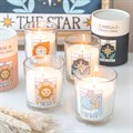 The Wheel of Fortune Vintage Tarot Orange Candle