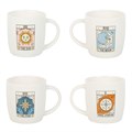 Set of 4 Vintage Tarot Mugs