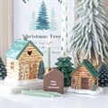 Green Fir Tree Candle Holder with Taper Candle