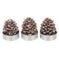 Set of 6 Pinecone Tealight Candles