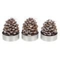 Set of 6 Pinecone Tealight Candles