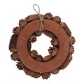 35cm Dried Leaves and Hessian Wreath